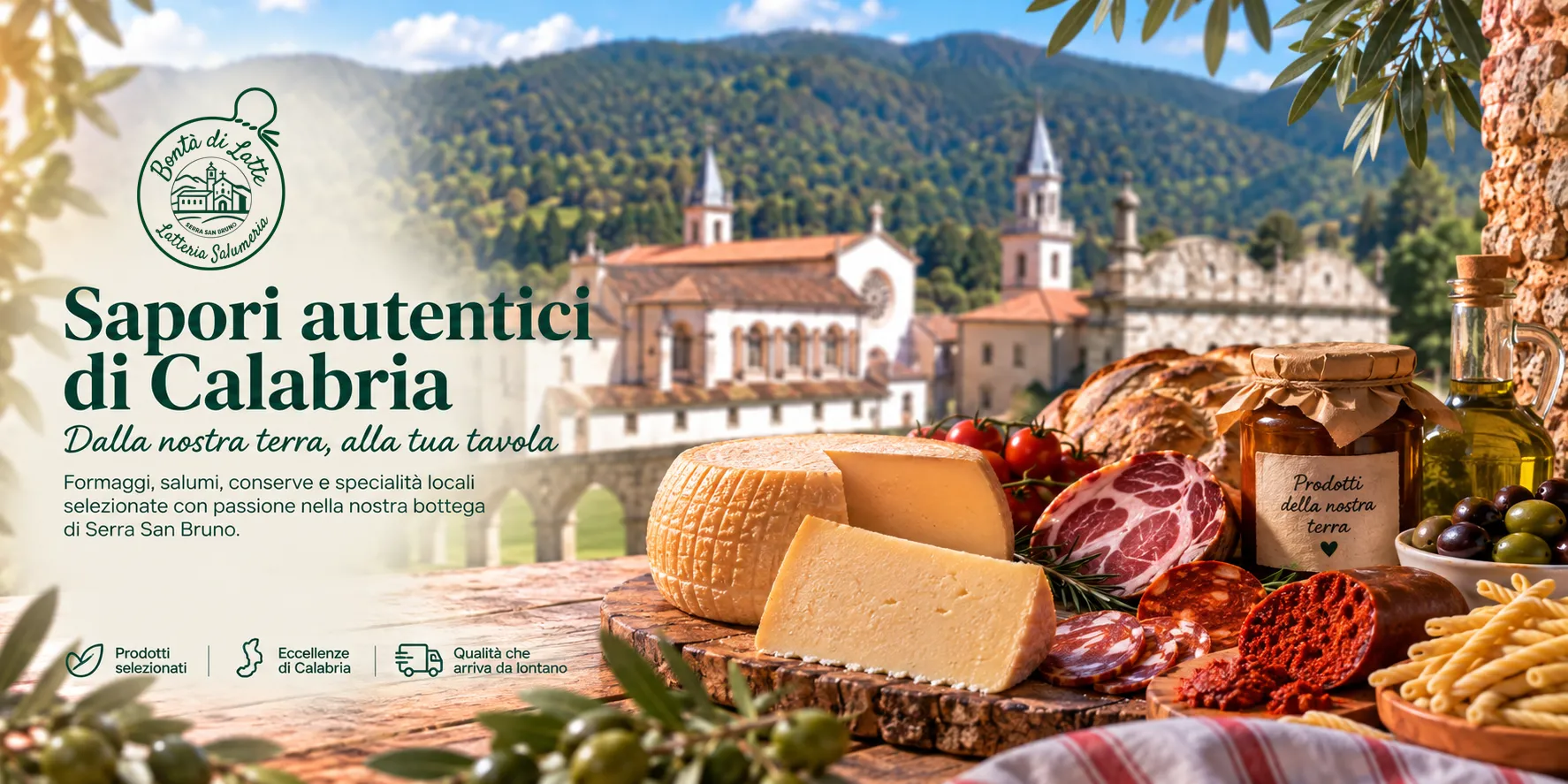 Bontà di Latte, latteria salumeria di Serra San Bruno: formaggi, salumi, conserve e specialità locali selezionate con passione.