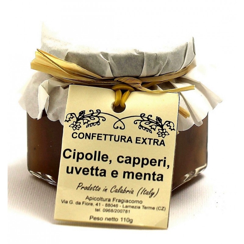 Cipolla menta uvetta e capperi
